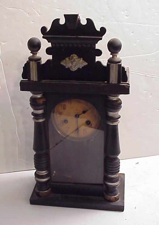 Victorian mantle clock, dial is later, brass pen
