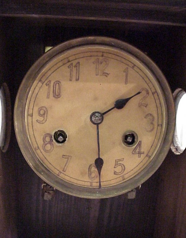 Victorian mantle clock, dial is later, brass pen - 2