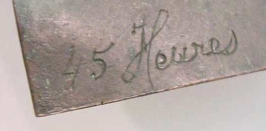 FRENCH BRONZE PLAQUE OF ROSES, VALLET? SIGNED LOW - 3