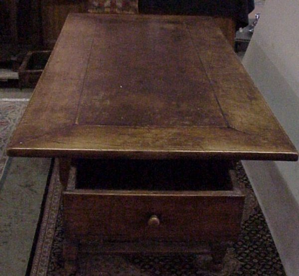 18thc French walnut farm table 88 1/2"w x 41"d x  - 2