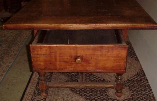 18thc French walnut farm table 88 1/2"w x 41"d x  - 4