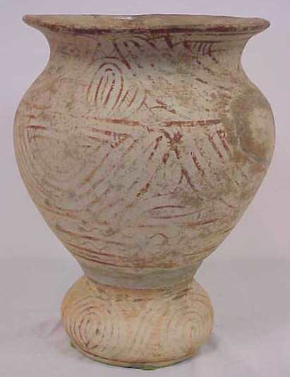 ANCIENT TIBETAN POTTERY VESSEL 10", REPAIRED