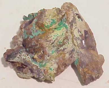 COATER QUARTZ WITH MALACHITE 5" X 2" AND CALCITE - 4
