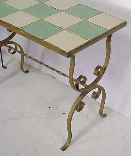 TWO TILE TOP TABLES,SMALL SQUARE,1 RECTANGLE - 2