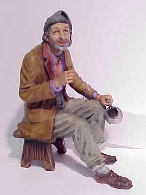 BORSATO FIGURE OF AN OLD MAN WITH A MUG
