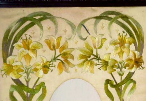 19THC EMBROIDERED PICTURE FRAME - 2