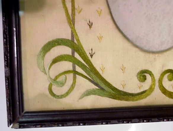 19THC EMBROIDERED PICTURE FRAME - 3