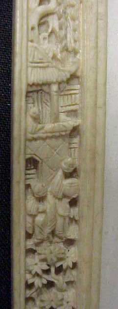 CARVED BONE FIGURAL PICTURE FRAME, CHIP IN TOP RIGH - 4