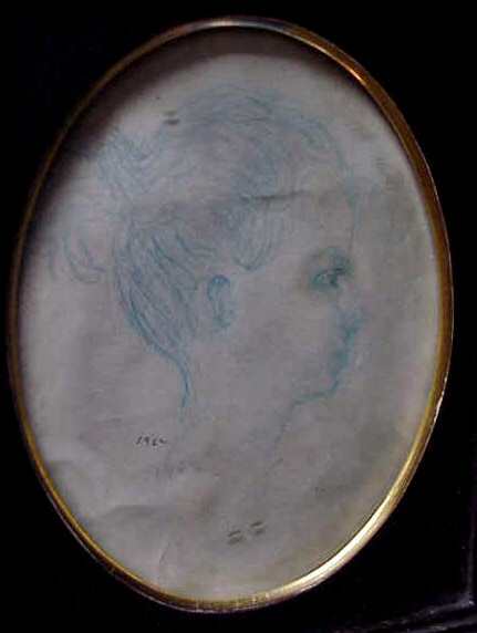EARLY PHOTOGRAPH OF A WOMAN IN WALNUT OVAL FRAME, - 2