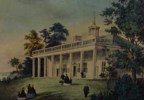 CURRIER & IVES "THE HOME OF WASHINGTON", HAND CO - 3