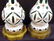 2355: PAIR OF BOHEMIAN CASED EMERALD GLASS LAMPS - 2