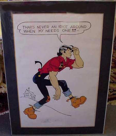 AL CAPP (1909-1979 NY) LIL ABNER LITHOGRAPH, #152: AL CAPP (1909-1979 NY) LIL ABNER LITHOGRAPH, #152/250, PENCIL SIGNED AND DATED '75, 34" X 23", FRAMED