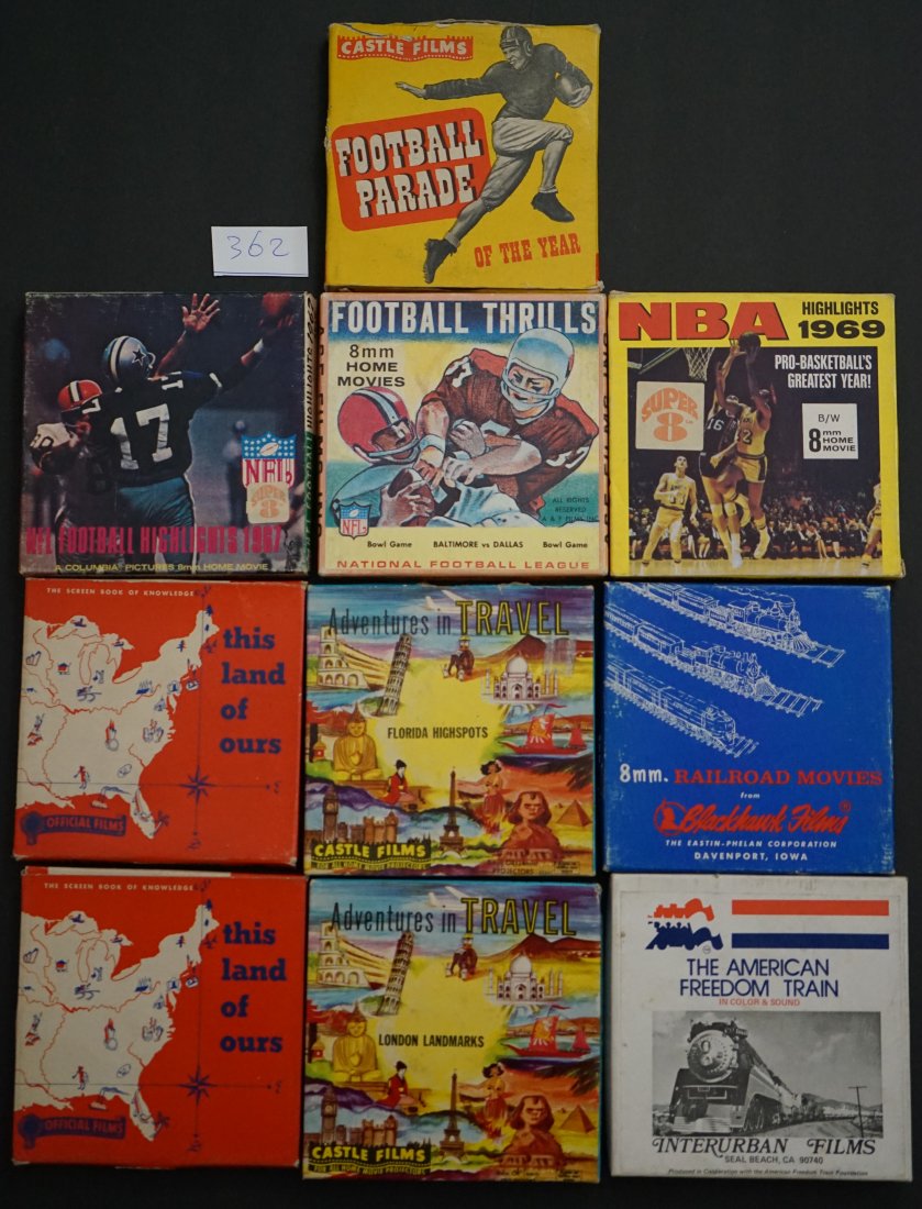 10 films (8MM.),1940-1950, 2 Train,4 sport,2 travel,2 (1 of 6)