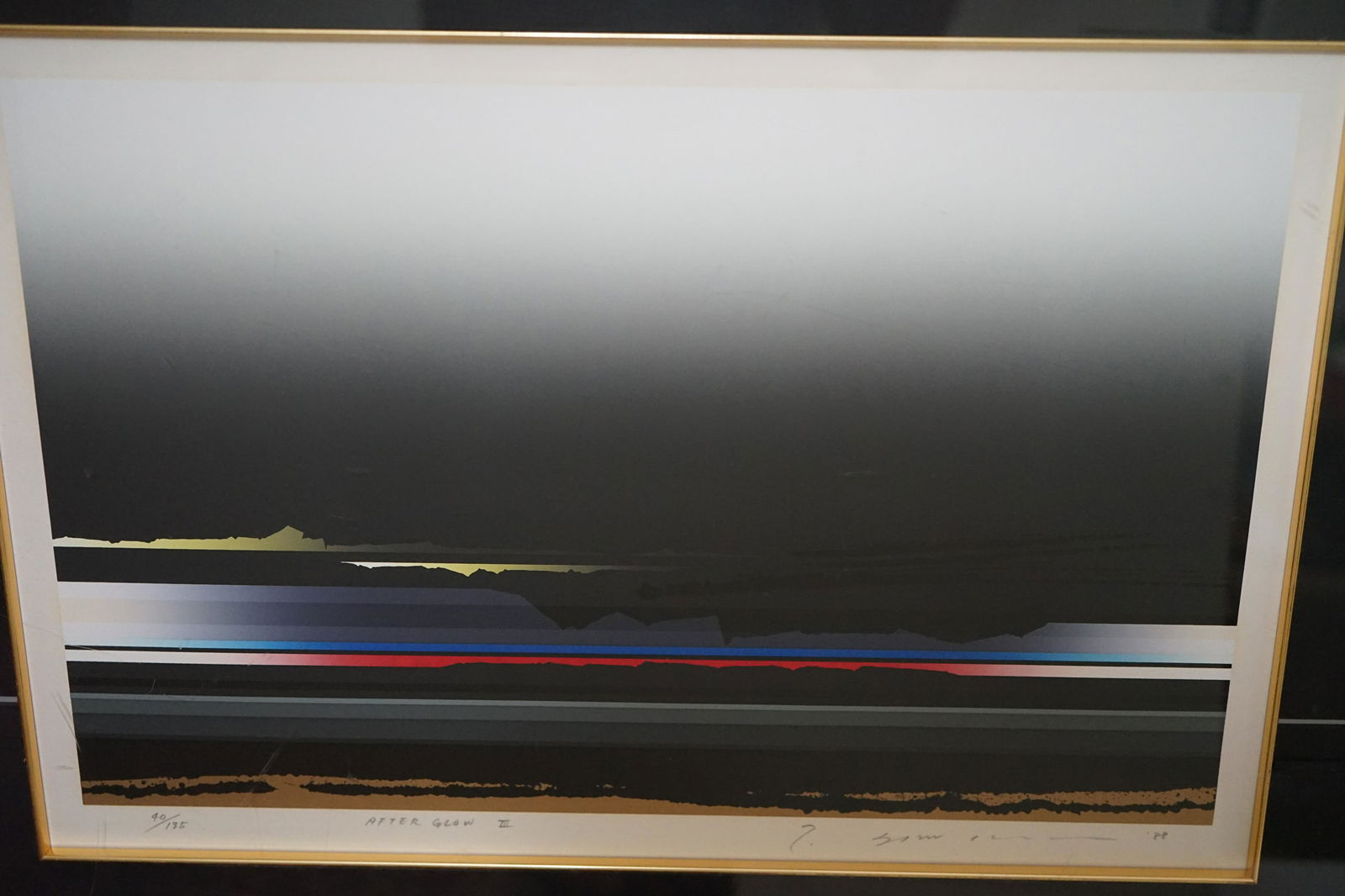 Tetsuro Sawada Lithograph , "after Glow III " 1988 (1 of 8)