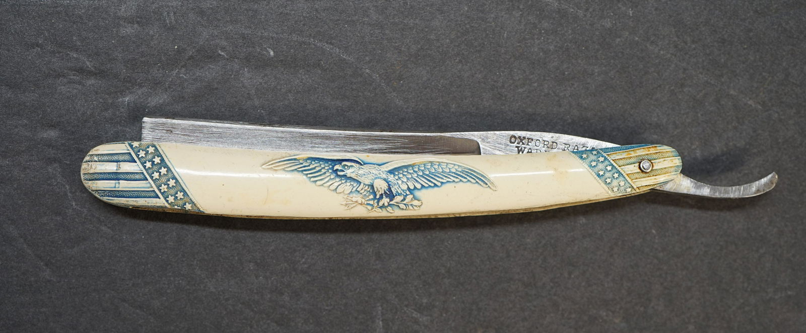 Antique rare Razor with American eagle and Flag ,in original box, Germany (1 of 7)