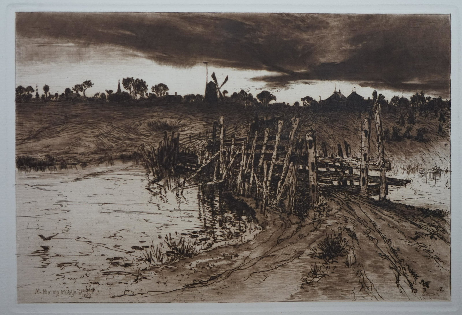 Mary Nimmo - American (1842-1899) , etching 1883 (1 of 4)