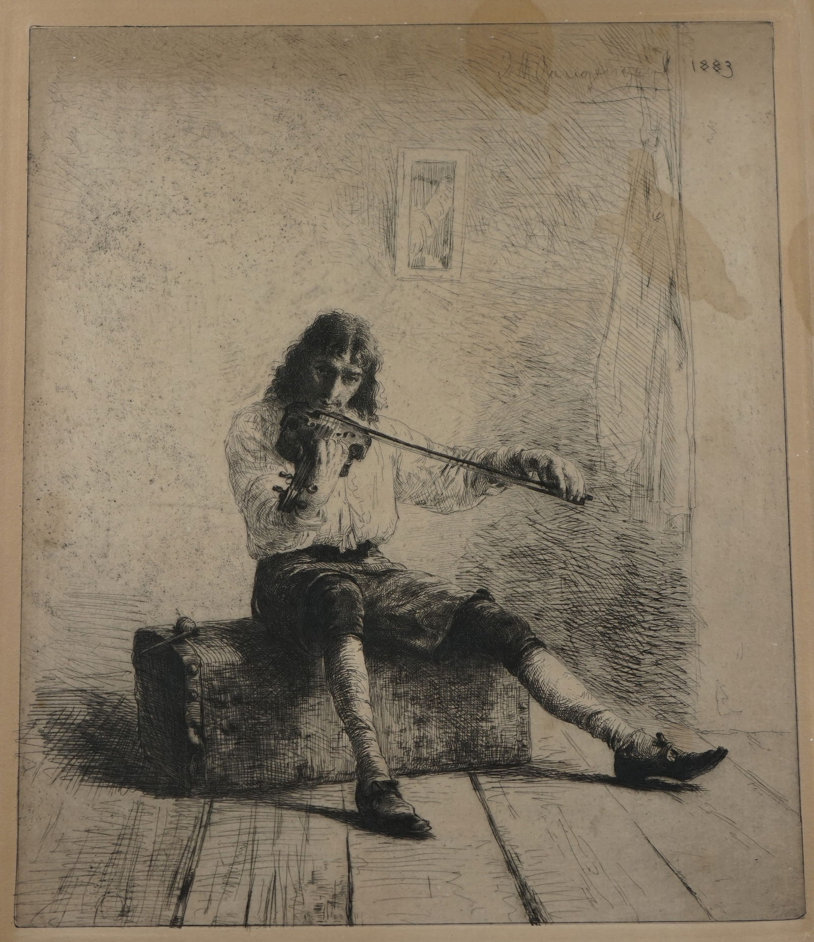 Ignaz Marcel Gaugengigl (American, 1855-1932), etching 1883 (1 of 6)