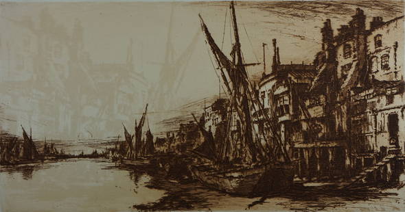 att: JAMES ABBOTT MCNEILL WHISTLER (AMERICAN, 1834-1903): attributed to JAMES ABBOTT MCNEILL WHISTLER (AMERICAN, 1834-1903) unframed.