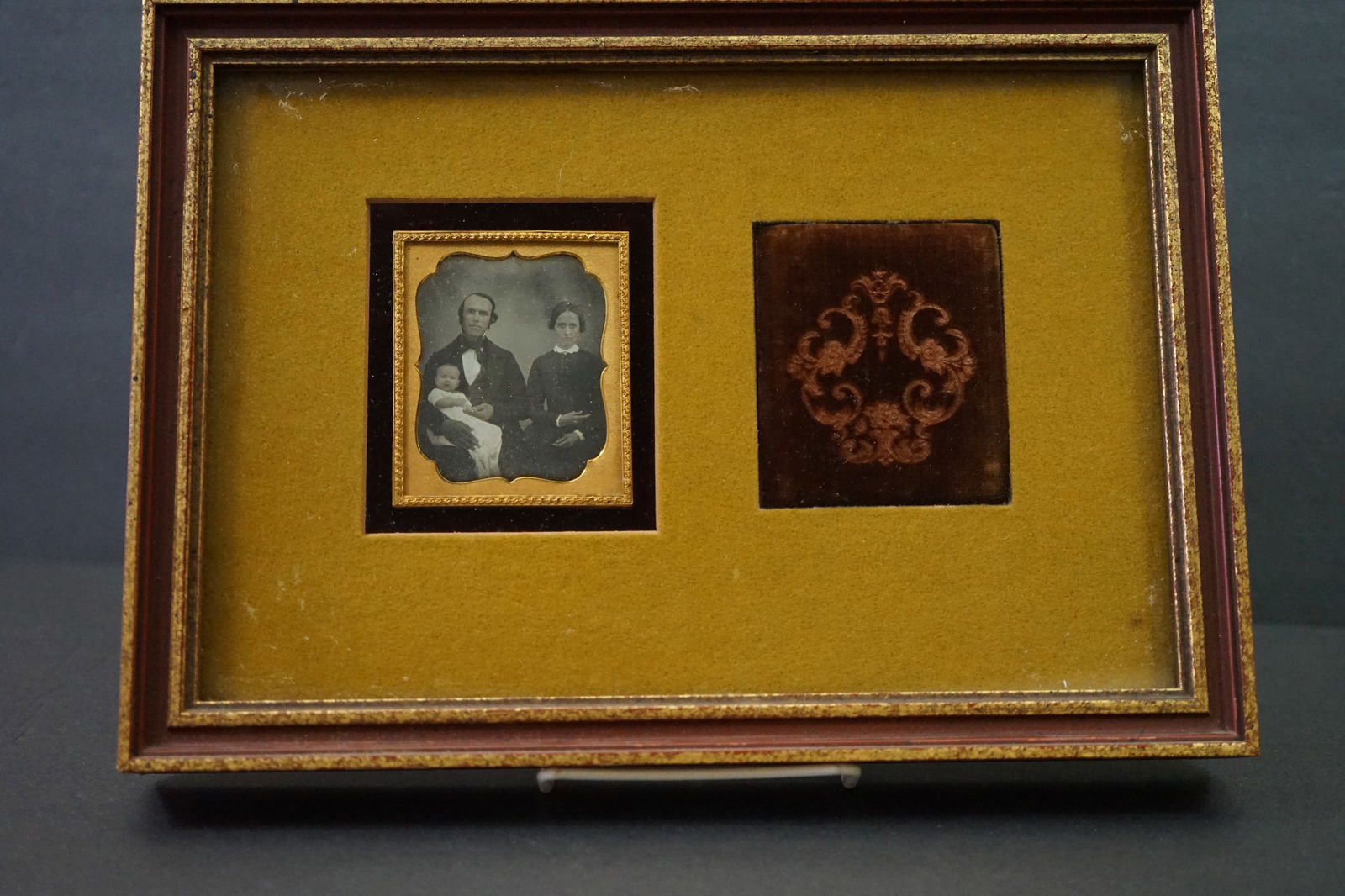 Daguerreotype sixth plate framed, writing on back (1 of 4)