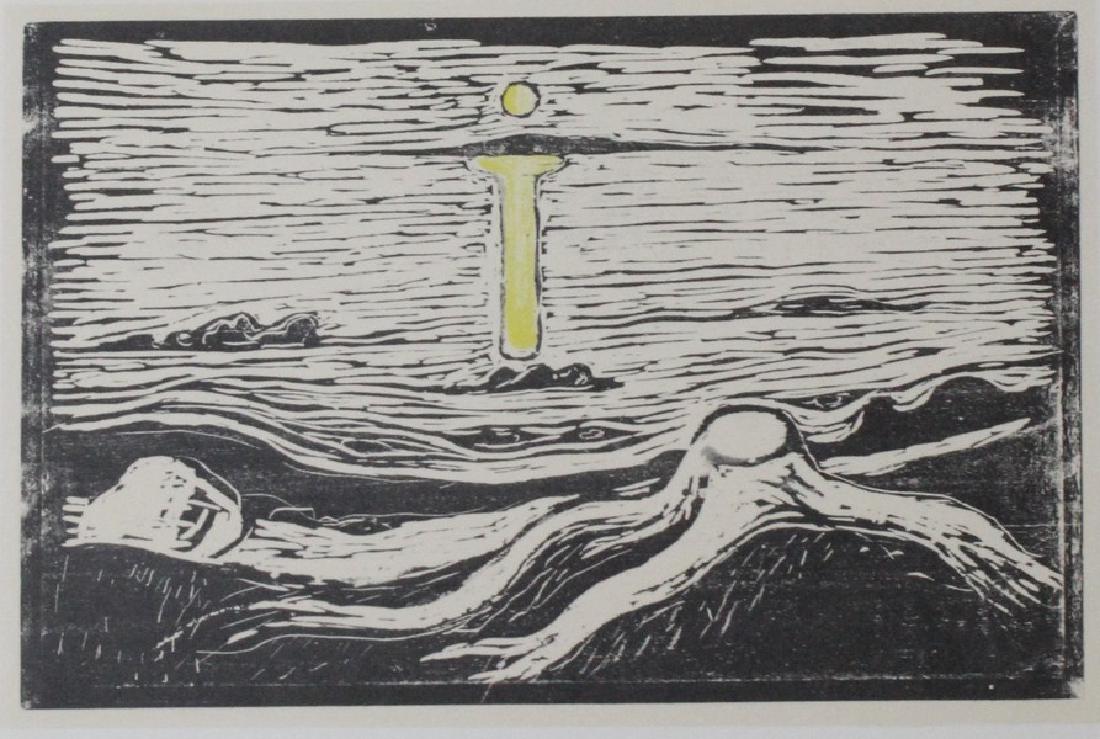 Mystical Shore 1897 - Edvard Munch: Title: Mystical Shore – 1897 Artist: Edvard Munch (Norwegian 1863-1944) Medium: Giclee Print Printed: 1991 Size: 8 x 10 Inches Lot Description: Edvard Munch Tribute Print This High Resolution Giclee