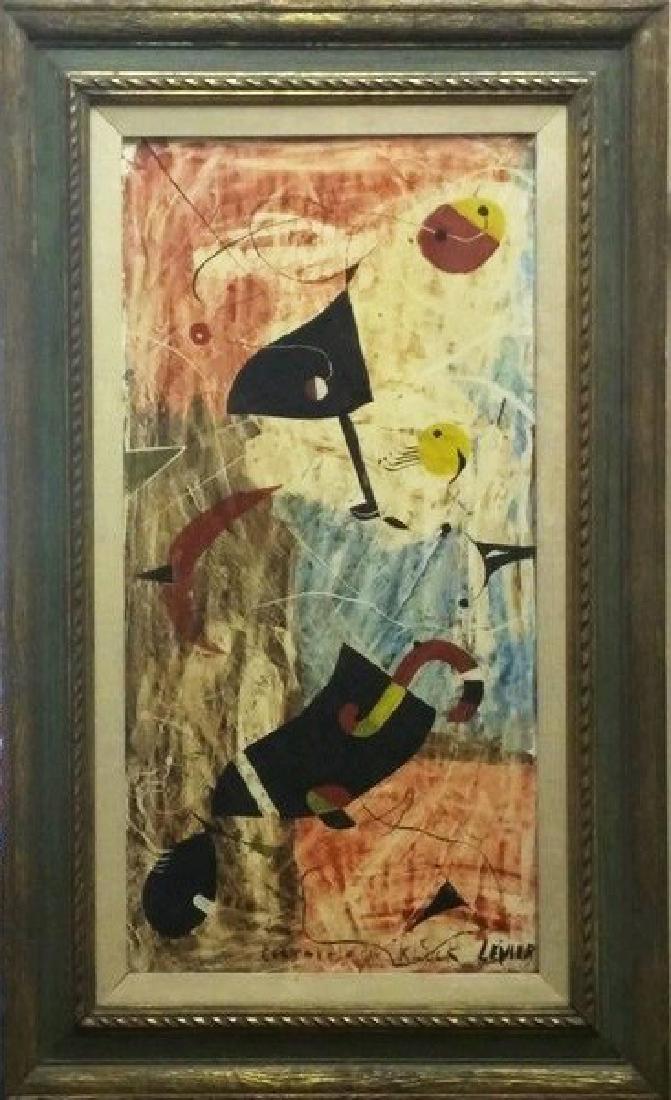 Original Oil Painting on Panel by Levier: Original oil painting on panel by artist Charles Levier - Untitled. This one of a kind work is hand signed by the artist. The dimensions are approx 38 x 32. This beautiful work was a part of the seizu