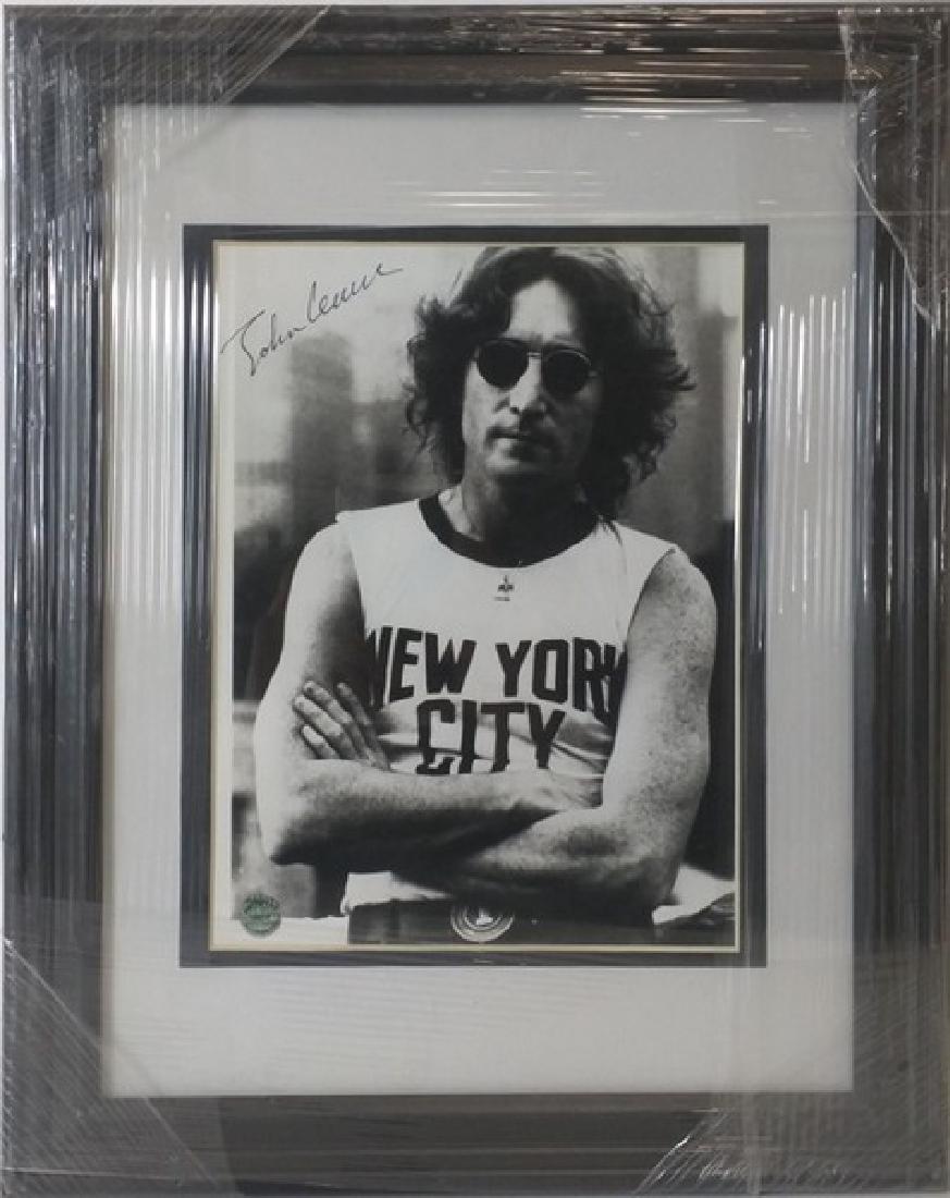 John Lennon - Authentic Signed Photo: Authentic Photograph, Personally Signed by John Lennon. (born John Winston Lennon; 9 October 1940 â€“ 8 December 1980) was an English singer and songwriter who rose to worldwide fame as a co-foun