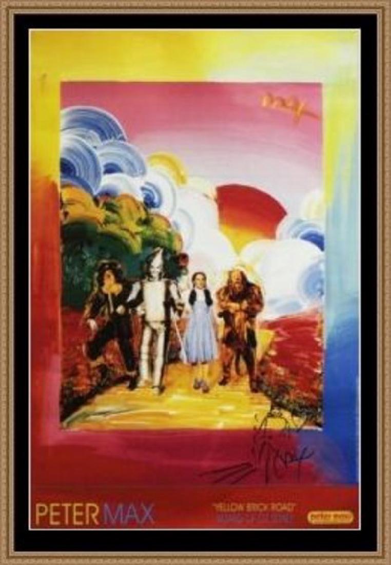 Hand Signed Peter Max Mixed Media - Wizard of Oz: ***FREE SHIPPING WITHIN THE UNITED STATES OF AMERICA*** Hand signed mixed media on paper by artist Peter Max “The Wizard of Oz”. This popular work is hand signed by the artist. The dimensions are