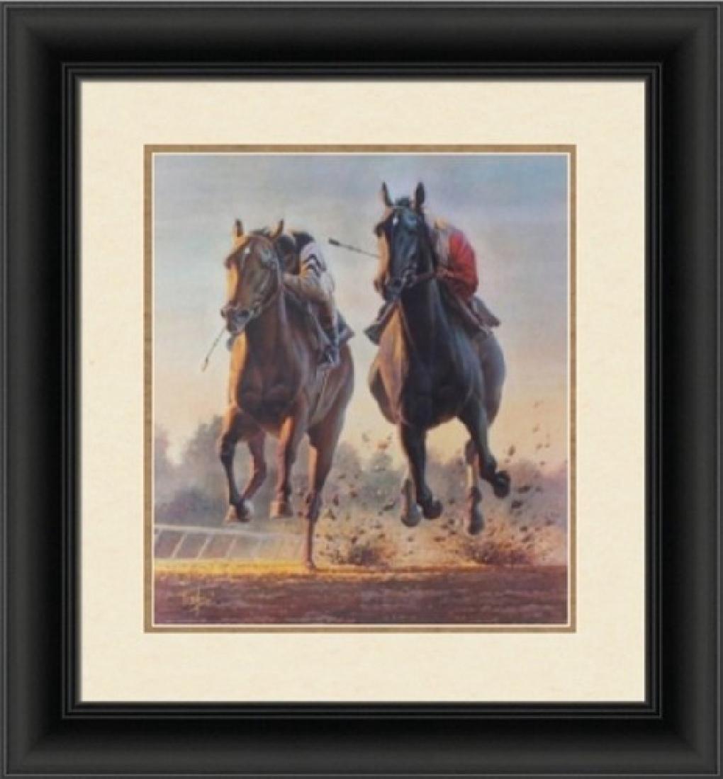 The Great Watch Race by Fred Stone: Limited Edition Lithograph (914/950) Hand Signed and Individually Numbered by the artist, Publisher: Unknown Size Approx. 24' x 22' Inches