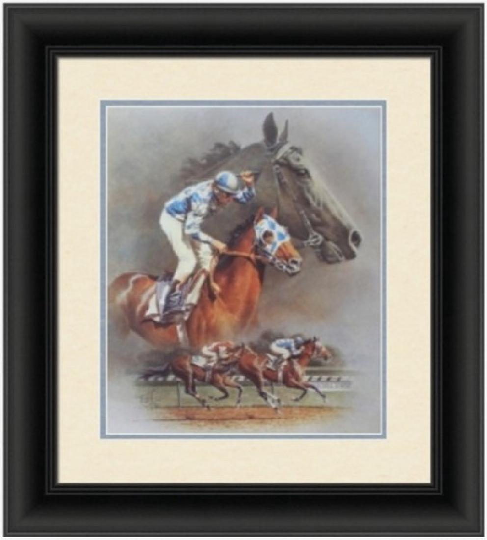 Alysheba by Fred Stone: Limited Edition Lithograph (913/950) Hand Signed and Individually Numbered by the artist, Publisher: Unknown Size Approx. 28' x 24' Inches