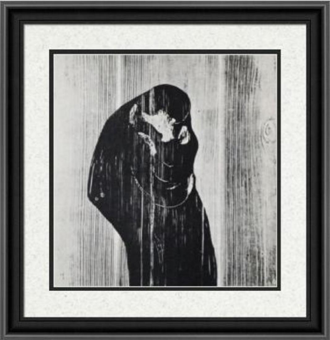 Lithograph Edvard Munch - The Kiss IV 1902: FREE SHIPPING TO THE USA! PROFESSIONALLY CUSTOM GALLERY FRAMED!! Lithograph by Edvard Munch Ã¢â‚¬Å“The Kiss IV 1902Ã¢â‚¬ on paper. This piece was originally housed loose (unbound) in th