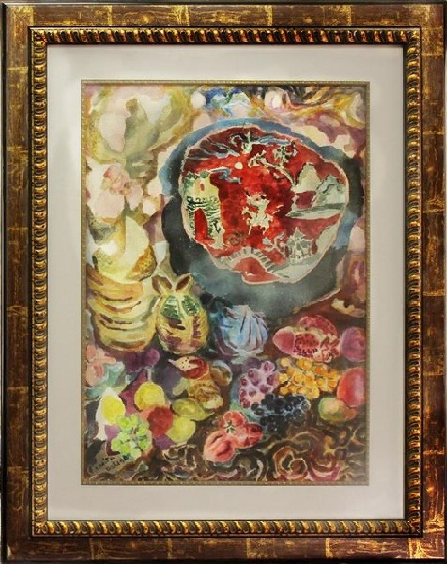 Watercolor by Annita Delano: Artist: Annita Delano Title: Untitled Medium: Original, Watercolor Painting on Paper Signature: Hand Signed by the artist Size: 42 x 33 Inches Certificate of Authenticity Included