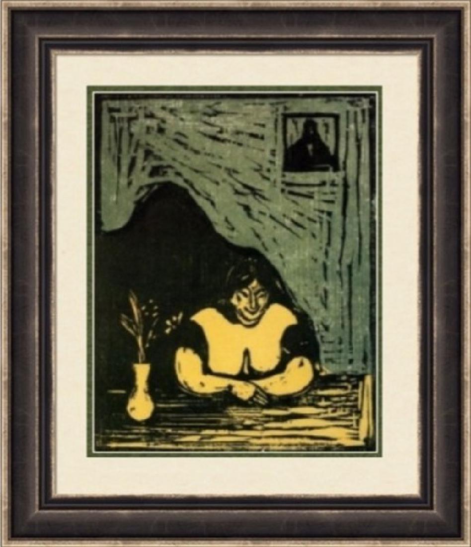 Lithograph Edvard Munch - The Fat Whore 1899: FREE SHIPPING TO THE USA! PROFESSIONALLY CUSTOM GALLERY FRAMED!! Lithograph by Edvard Munch Ã¢â‚¬Å“The Fat Whore 1899 Ã¢â‚¬ on paper. This piece was originally housed loose (unbound) in