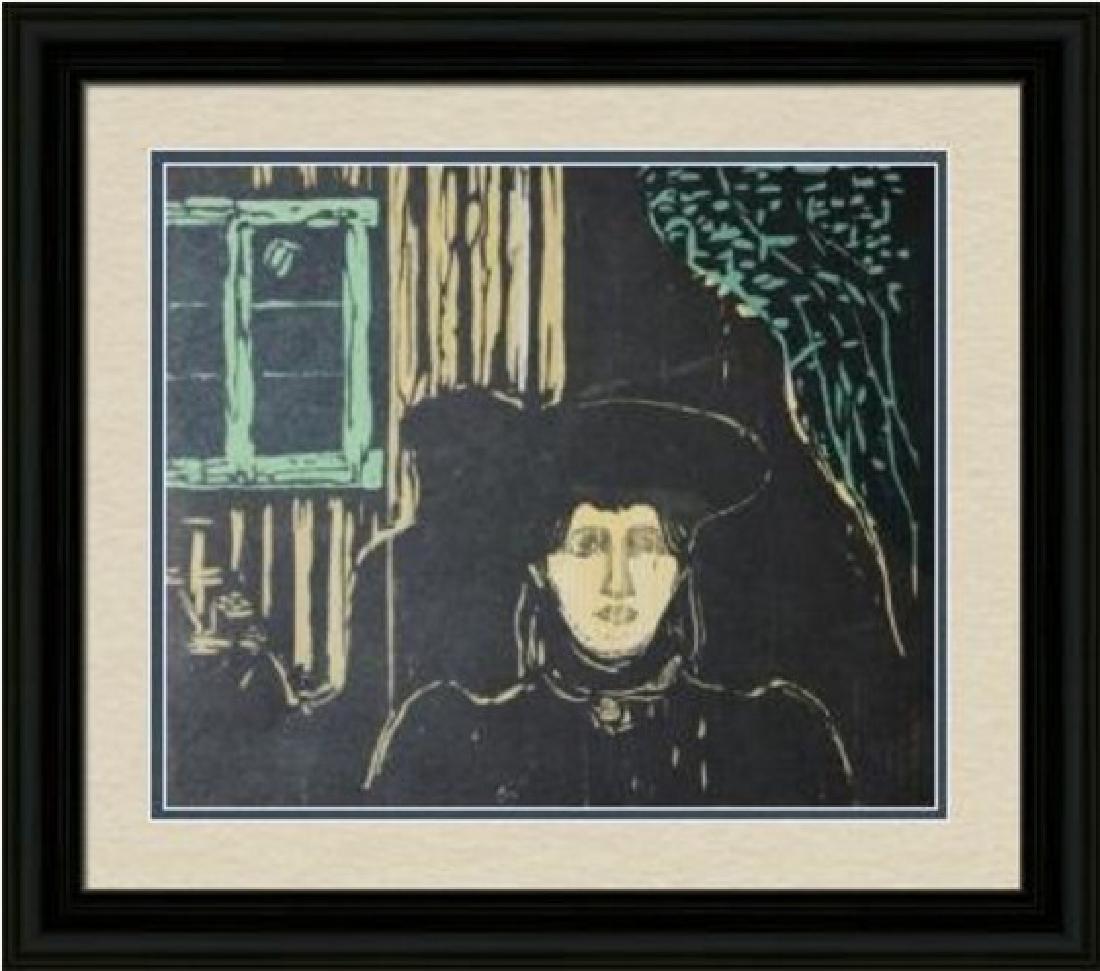 Lithograph Edvard Munch - Moonlight I: FREE SHIPPING TO THE USA! PROFESSIONALLY CUSTOM GALLERY FRAMED!! Lithograph by Edvard Munch Ã¢â‚¬Å“Moonlight IÃ¢â‚¬ on paper. This piece was originally housed loose (unbound) in the por