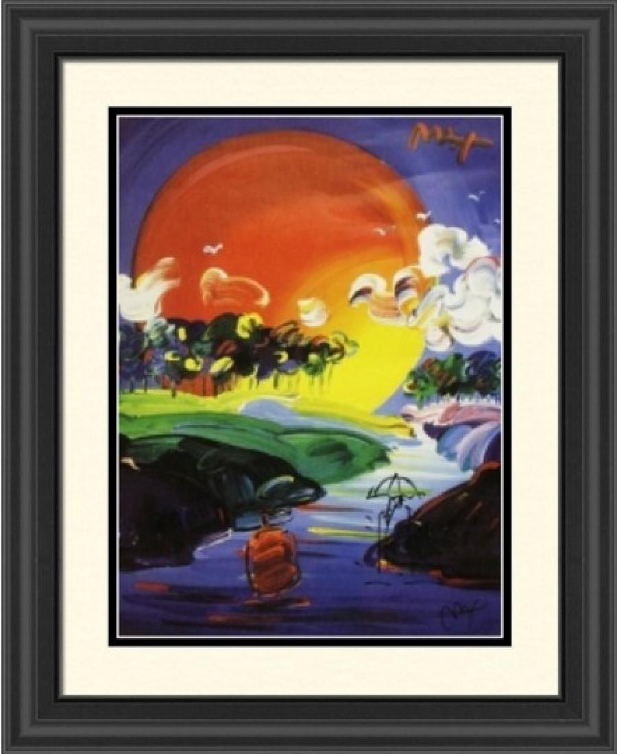 Hand Signed Peter Max Mixed Media - Without Borders: ***FREE SHIPPING WITHIN THE UNITED STATES OF AMERICA*** Hand signed mixed media on paper by artist Peter Max Ã¢â‚¬Å“Without BordersÃ¢â‚¬. This popular work is hand signed by the artist.