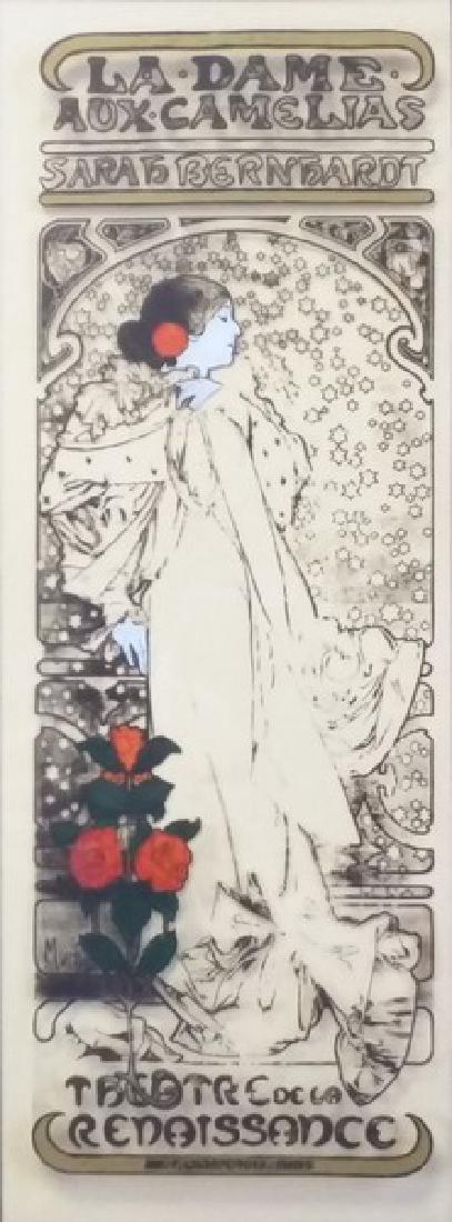 Stained Glass Art - Alphonse Mucha: Alphonse Mucha, Stained Glass/Colored Glass Giclee, Signed "Mucha", Size Approx 20 x 14 Inches Certificate of Authenticity Included La Dame Aux Camelias (The Lady of the Camellias - A Novel by Alexand