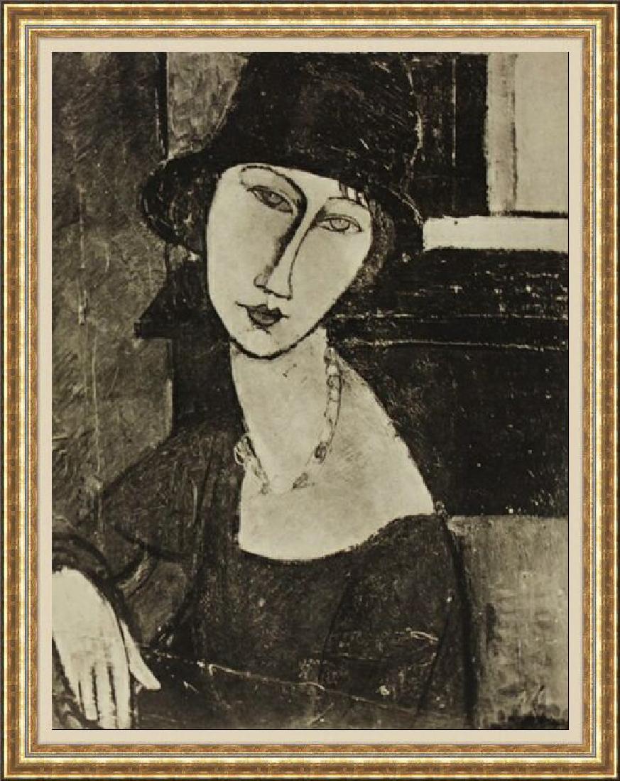 Beautiful Lithograph by Amedeo Modigliani: FREE SHIPPING TO THE USA! PROFESSIONALLY CUSTOM GALLERY FRAMED! Lithograph on paper by artist Amedeo Modigliani from book suite. This lithograph was originally housed loose (unbound) in the portfolio.