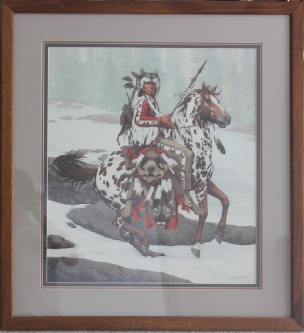 Gaurdian Spirits by Bev Doolittle: Title: Guardian Spirits (Outward Facing) Artist: Bev Doolittle Medium: Lithograph Signature: In the Plate Size: 31 x 28 Inches Certificate of Authenticity Included This is an Examination Proof Lithogr