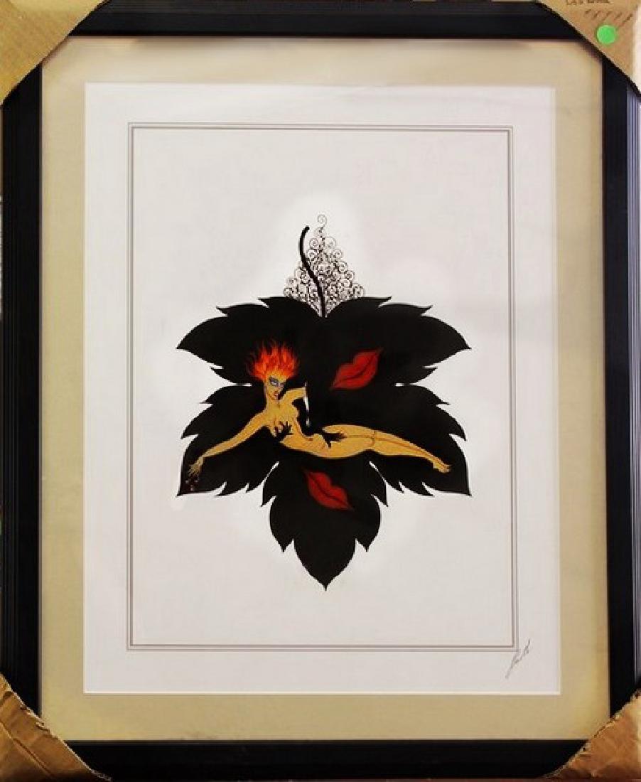 Lust - Erte (Seven Deadly Sins Edt.): Artist: Erte Title: Lust from the Seven Deadly Sins Edition Medium: Lithograph Signature: Hand Signed Size: 29 x 24 Inches (Framed) Certificate of Authenticity Included