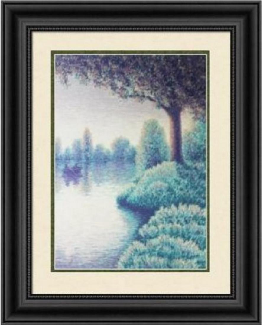 Hand Signed Serigraph Scott Nellis - Pissarros Romance: Serigraph on wove paper by artist Scott Nellis titled Pissarro's Romance. This beautiful work is hand signed by the artist and unframed. The unframed dimensions are approx 33 x 24 inches. An in-house