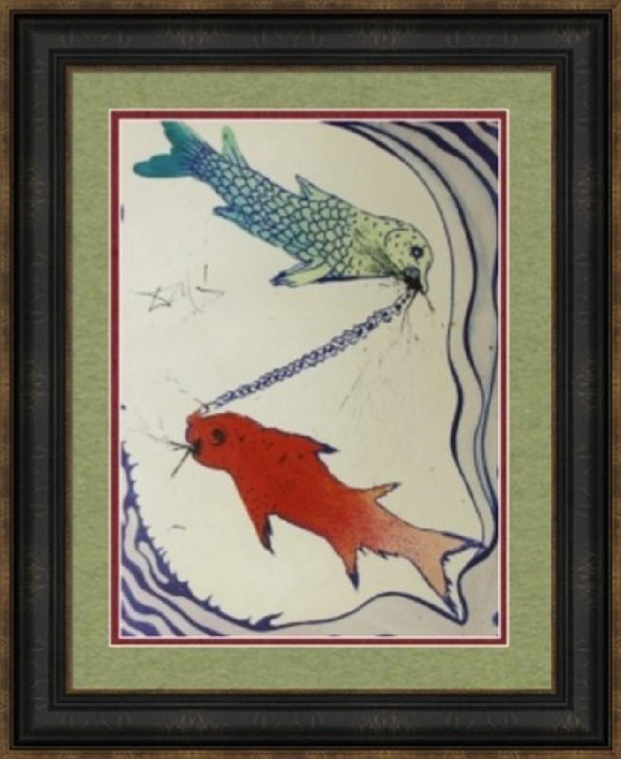 Pisces, Zodiac Suite - Salvador Dali: Title: Pisces Artist: Salvador Dali Medium: Offset Lithograph Material: Premium Archival Matte Paper Publisher: Penn Prints Inc. New York (1969) Approximate Size: 18 x 14 Inches Notes: "Sign
