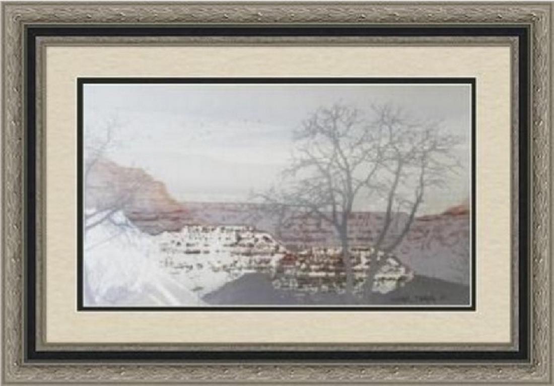 Hand Signed Ltd Ed Lithograph Silver Forest: Lithograph in colors on paper by unknown artist titled Silver Forest. This beautiful work is hand signed by the artist in a limited edition of numbered impressions and is unframed. The unframed dimens