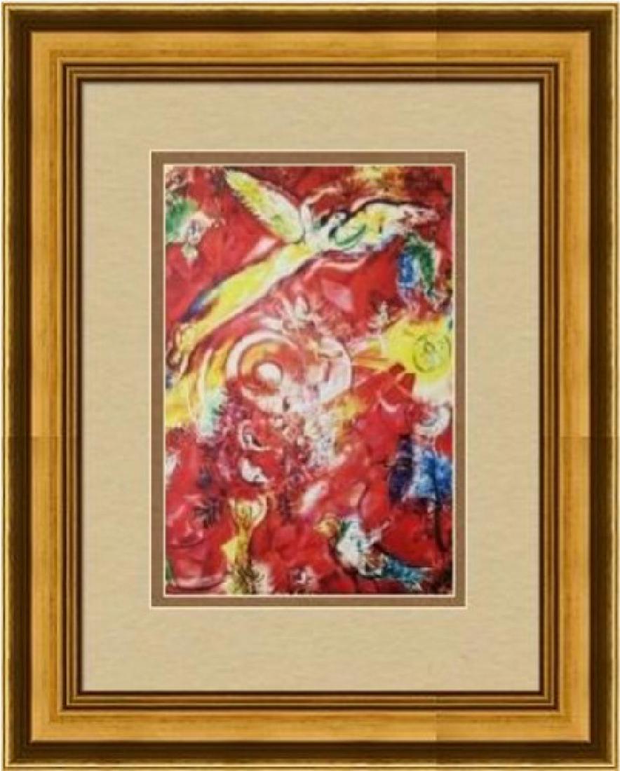 Signed Marc Chagall Lithograph: FREE SHIPPING TO THE USA! PROFESSIONALLY CUSTOM GALLERY FRAMED!! MARC CHAGALL 'The Triumph of Music' Lithograph in colors, on paper, from the signed edition in good age appropriate condition. The unfr