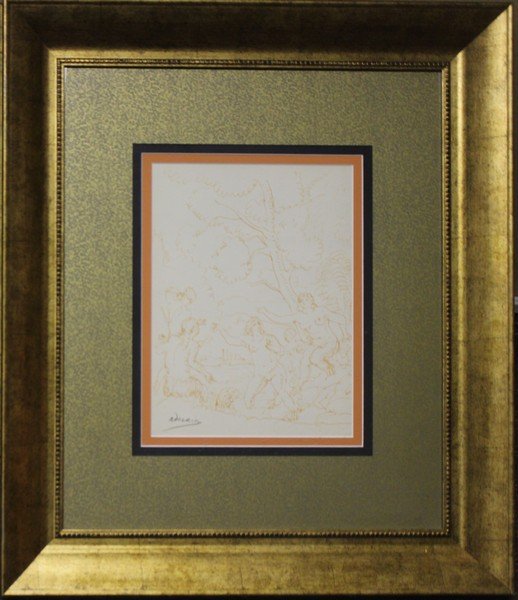 Lithograph by Audre Derain: Andre Derain, Lithograph, Pencil Signed, from the PLANCHE DE LA REVUE VERVE . ANNEES 1940, Comes with a Certificate of Authenticity André Derain (French: June 1880 – September 1954) was a French ar