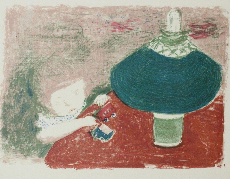 L'Enfant A La Lampe 1897' - P. Bonnard: Artist: Pierre Bonnard (French 1867-1947), Title: L'Enfant A La Lampe, Medium: Lithograph Print, Edition: n/a, Size: 8 x 10 In.