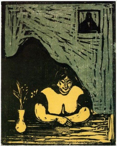 The Fat Whore 1899' - Edvard Munch: Artist: Edvard Munch (Norwegian 1863-1944), Title: The Fat Whore 1899', Medium: Giclee Print, Style: Expressionsim, Edition: n/a, Size: 9 x 7 In. The Norwegian artist Edvard Munch (1863-1944) is renow