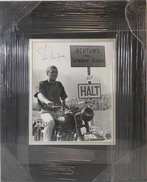 Steve McQueen - Authentic Signed Photo: Authentic Photograph, Personally Signed by Steve McQueen. Terence Steven McQueen (March 24, 1930 â€“ November 7, 1980) was an American actor. Called "The King of Cool", his "anti-hero" persona, d