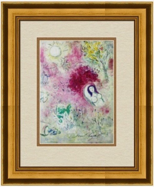 Chloe - Marc Chagall 1977': Artist: Marc Chagall, Title: Chloe, Medium: Lithograph Print, Signed, Size: 13 x 9 inches Edition: Book Edition,