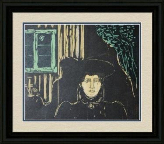 Moonlight I, 1896 - Edvard Munch: Moonlight I Artist: Edvard Munch (Norwegian 1863-1944) Medium: Giclee Tribute Print (after the artist) Printed: after 1991 Dimensions: 12 x 10 Inches This Giclee Tribute Print Comes Professi