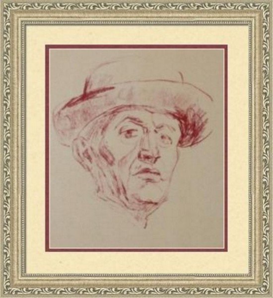 Portrait with Hat - Edvard Munch: Portrait with Hat Artist: Edvard Munch (Norwegian 1863-1944) Medium: Giclee Tribute Print (after the artist) Printed: after 1991 Dimensions: 8 x 10 Inches This Giclee Tribute Print Comes Pro