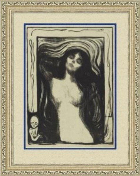 Madonna 1895 - Edvard Munch: Madonna Liebendes Weib â€“ 1895 Artist: Edvard Munch (Norwegian 1863-1944) Medium: Giclee Tribute Print (after the artist) Printed: after 1991 Dimensions: 16 x 11 Inches This Giclee Tribute